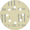5" Hook & Loop Sanding Disc, 8-Hole, Red, 120 Grit