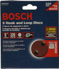 5" Hook & Loop Sanding Disc, 8-Hole, Red, 320 Grit