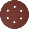 6" Hook & Loop Sanding Disc, 6-Hole, Red, 60/120/2