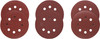 5" Hook & Loop Sanding Disc, 8-Hole, Red, 60/120/2