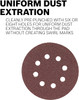5" Hook & Loop Sanding Disc, 8-Hole, Red, 60/120/2