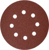 5" Hook & Loop Sanding Disc, 8-Hole, Red, 60 Grit 
