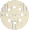 5" Hook & Loop Sanding Disc, 8-Hole, Red, 80 Grit 