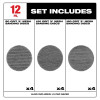 3" ASSORTED 80,120,180 GRIT MESH SANDING DISCS with TEAR RESISTENT MESH-12PK+PAD SAVER (225868)