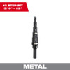 #2 Step Drill Bit, 3/16" - 1/2" by 1/16"