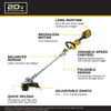 20V MAX Brushless Cordless Foldable String Trimmer Kit