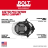 BOLT™ CSA/ANSI Type 2 White Front Brim Non-Vented Safety Helmet w/ 4PT Chinstrap - Class E