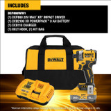 20V MAX XR® Brushless Cordless 3-Speed High Torque 1/4 in. Impact Driver Kit with XR POWERPACK™