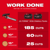 Milwaukee 2827-22 M18 FUEL 20″ Chainsaw Kit with FORGE XC8.0 Batteries