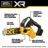 20V MAX 8 in. Brushless Cordless Pruning Chainsaw