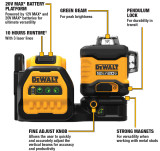 20V MAX XR® 3 X 360 Green Line Laser