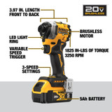 20V MAX ATOMIC™ Brushless Cordless 3-Speed 1/4 in. Impact Driver Kit