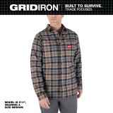 Milwaukee GRIDIRON™ Flannel Shirt Gray 2XL