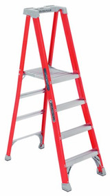 8' FIBERGLASS PLATFORM LADDER