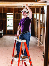 8' FIBERGLASS PLATFORM LADDER