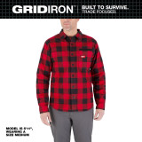 Milwaukee GRIDIRON™ Flannel Shirt Red Check Medium