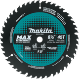 8‑1/2" 45T Carbide‑Tipped Max Efficiency Miter Saw Blade