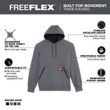 Milwaukee FREEFLEX™ Pullover Hoodie Gray Medium