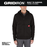 Milwaukee GRIDIRON™ Full-Zip Hoodie Black 2XL | Buy Pro Tools
