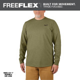 Milwaukee FREEFLEX™ Hybrid Work Tee - Long Sleeve Green 2XL