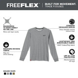 Milwaukee FREEFLEX™ Hybrid Work Tee - Long Sleeve Gray Extra Large