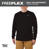 Milwaukee FREEFLEX™ Hybrid Work Tee - Long Sleeve Black Extra Large