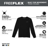 Milwaukee FREEFLEX™ Hybrid Work Tee - Long Sleeve Black Medium