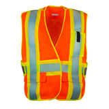 High Visibility 5-Point Orange Safety Vest 