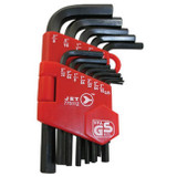 HEX KEY SET - CHROME VANADIUM - SHORT ARM - SAE - 13PC