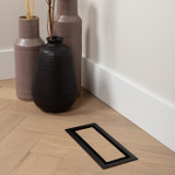 ARIA OG [SUPPLY] FRAMED FLOOR VENT [LUXE] 4" X 12" - MATTE BLACK