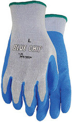 320 BLUE-CHIP TOUGH RUBBER GLOVES (BLUE) LARGE