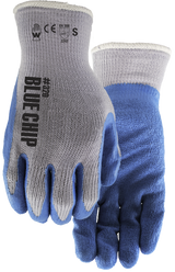320 BLUE-CHIP TOUGH RUBBER GLOVES (BLUE) MEDIUM
