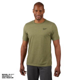 Milwaukee FREEFLEX™ Hybrid Work Tee - Short Sleeve Green Large