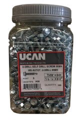 10-16 X 3/4" IHWH/3 U-DRILLS, Z/P, JUG OF 500 PCS
