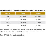 CARB BUR SC3 DC 3/8X3/4X1/4