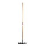 Rake 14 Tines Carbon Steel w/Wood Handle