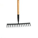 Rake 14 Tines Carbon Steel w/Wood Handle