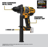 DEWALT FLEXVOLT ADVANTAGE HAMMER DRILL (BARE) 