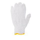 Gloves Knitted Cotton Yellow (M)