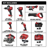 Milwaukee Tool M18 FUEL 18V Li-Ion Brushless Cordless 7 Tool