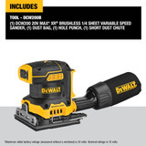 20V MAX XR® Brushless Cordless 1/4 Sheet Variable Speed Sander