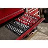 1/4" and 3/8" Metric & SAE Ratchet and Socket Set with PACKOUT™ Low-Profile Organizer (106 pcs)