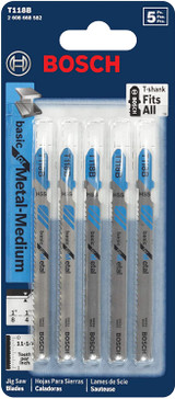 3", 14TPI, HSS Bosch Shank Jigsaw Blade  (5 pk)