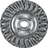 4"X5/8"-11 WIRE WHEEL BRUSH CABLE TWISTED