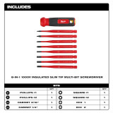 8 IN 1 1000V INSULATED SLIM TIP MULTI-BIT SCREWDRIVER
