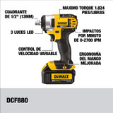 20V MAX 1/2" IMPACT WRENCH (DETENT PIN) - TOOL ONL