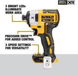 20V MAX XR 3 SPEED 1/4" IMPACT DRIVER - TOOL ONLY