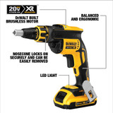20V MAX XR DRYWALL SCREWGUN (2.0AH) W/ 2 BATTERIES