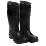 Black Plain Toe Boots-Over the Foot-Size 11