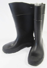 Black Plain Toe Boots-Over the Foot-Size 12